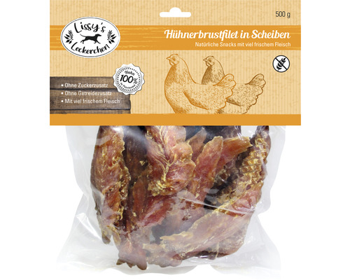 Hundesnack Lissy´s Hühnerbrust in Scheiben 500 g