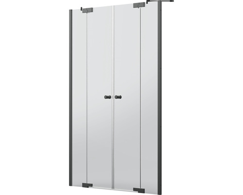 Duschkabine mit zwei Glastüren und Griffen