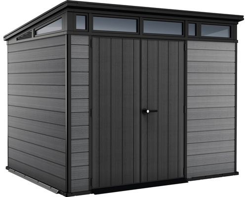 Gartenschuppen mit Doppeltür und Fenstern