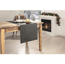 Tischläufer Weihnachten Uni anthrazit 40 x 150 cm