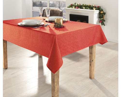 Tischdecke Weihnachten Uni rot 130 x 160 cm