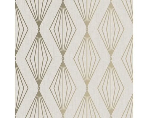 Vliestapete 111309 Jewel Marquise Geometrisch beige Tapete mit geometrischem Diamantenmuster