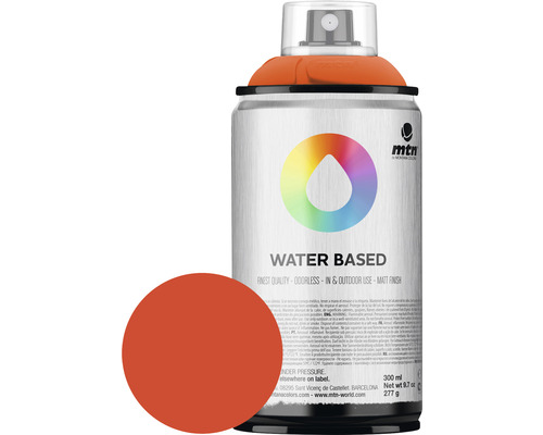 MTN Montana Water Based Sprühlack RV-209 Azo Orange Deep 300 ml