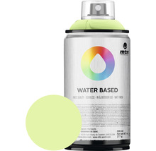Sprühdose mit wasserbasierter Farbe und Farbbeispiel
