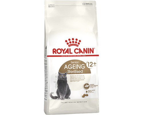 Trockenfutter Katze, ROYAL CANIN FHN Sterilised 12+, 0,4 kg Royal Canin Senior Ageing 12+ Sterilised Katzenfutterpackung
