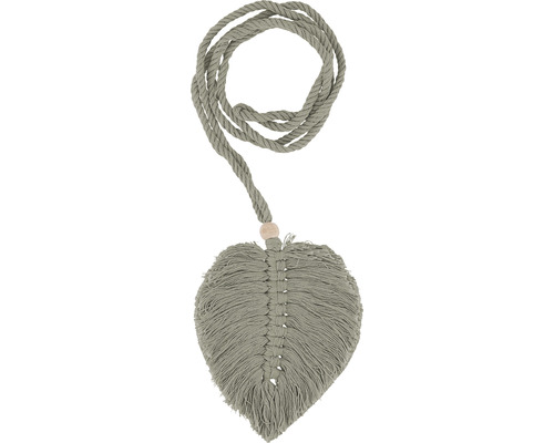 Raffhalter Blatt zum binden khakigrün Makramee-Blatt mit Baumwollkordel zur Dekoration