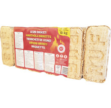 Holzbriketts aus Hartholz in einer 10 Kilogramm Verpackung