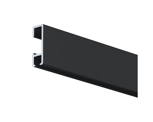 Schwarzes Aluminiumprofil