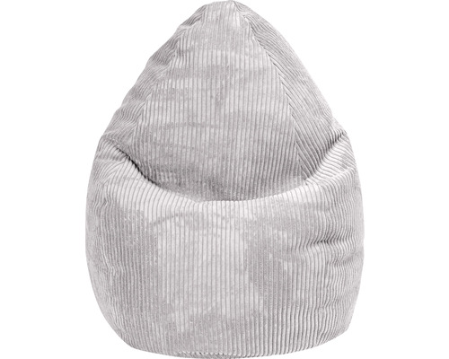 Sitzsack Sitting Point Beanbag Shara XL ca. 220 Liter grau 70x110 cm Grauer Kord-Sitzsack