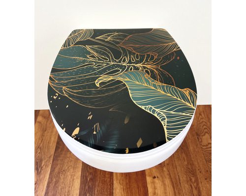Toilettensitz mit Blattmuster