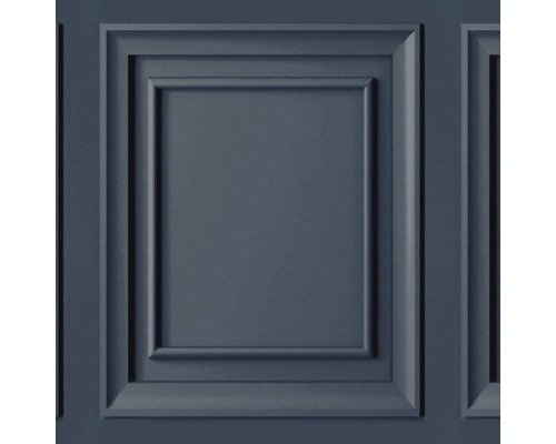 Vliestapete 114906 Laura Ashley Redbrook Holzpanel Blau Paneelwand mit rechteckigen Zierrahmen