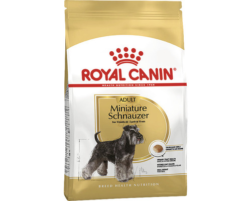 Hundefutter trocken, ROYAL CANIN CC Mini Schnauzer Adult, 3 kg Royal Canin Adult Miniature Schnauzer Hundefutter-Verpackung