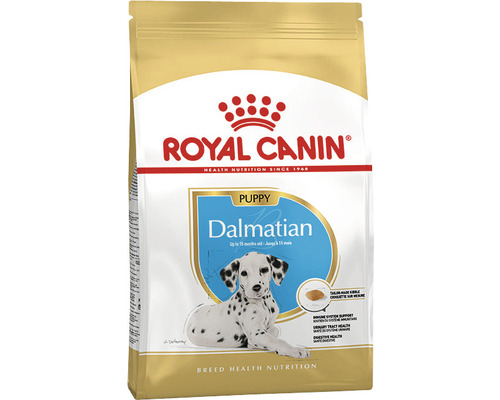Hundefutter trocken, ROYAL CANIN CC Dalamtian Junior, 12 kg Royal Canin Dalmatiner Welpenfutter in einer Verpackung