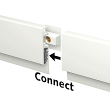 Posterleiste Info Rail Magnetisch weiß 200 cm inkl. 4 Magnet Mäuse