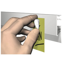 Posterleiste Info Rail Magnetisch weiß 200 cm inkl. 4 Magnet Mäuse