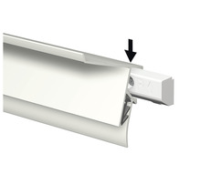 Posterleiste Info Rail mit Ablage weiß 200 cm