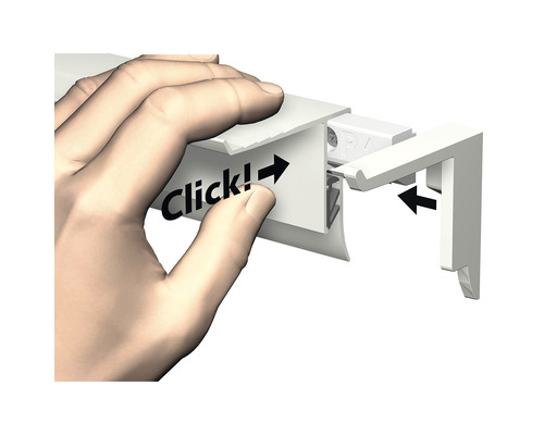 Montage einer Jalousie mit Klickmechanismus