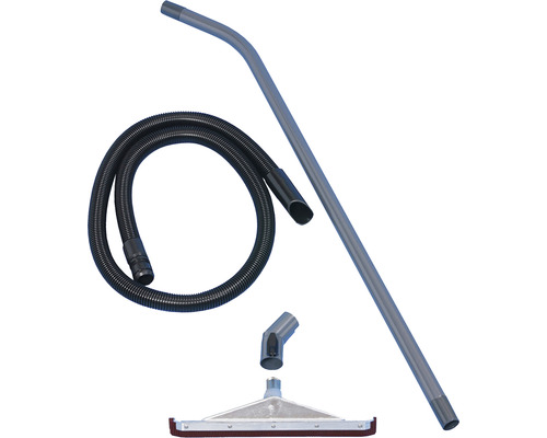 Reinigungs-Set TASKI Wet Vacuum Cleaning Set Premium für Nass- und Trockensauger vacumat 12, 22, 22T, 44T inkl. Saugschlauch, Saugstange, Winkelkupplung und Düse mit Starrlamellen Schwimmbad Reinigungsset mit Bürste, Schlauch und Stange