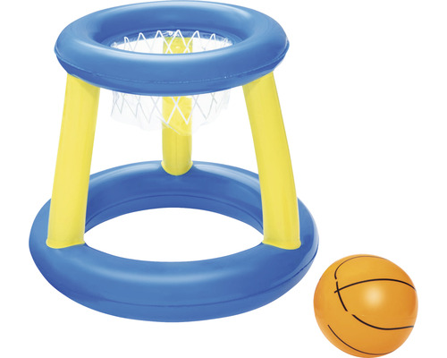 Wasserspielzeug Bestway Basketballnetz Ø 59x76 cm blau gelb Aufblasbarer Basketballkorb mit Basketball
