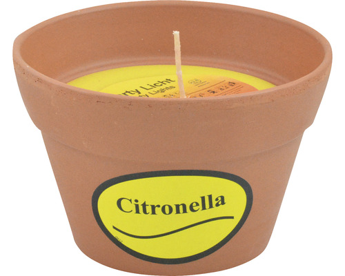 Kerze in Tonschale Citronella Ø 11,5 cm H 7,5 cm terracotta