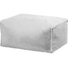 Viereckiger Hocker mit Fellbezug