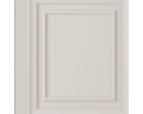 Vliestapete 115256 Laura Ashley Redbrook Wood Panel grau Detailaufnahme einer weißen Tür mit Rahmen