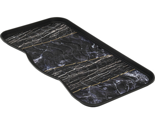 Automatte mit Marmormuster und hohem Rand