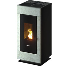 FreePoint Pelletofen mit Steinelementen und Flamme