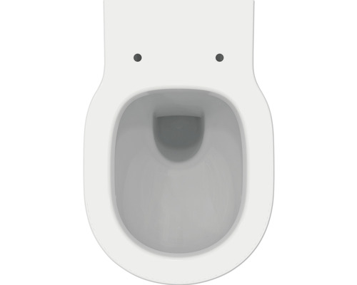 Weißes Stand-WC, Aufsicht