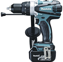 Makita Akku-Schlagbohrschrauber mit Zusatzhandgriff und 18 Volt Akku