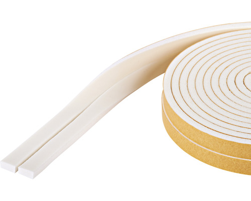 fix-o-moll Schaumstoff-Dauer-Dichtung weiß 12 m 4 x 9 mm Schaumstoff Dichtband Rolle