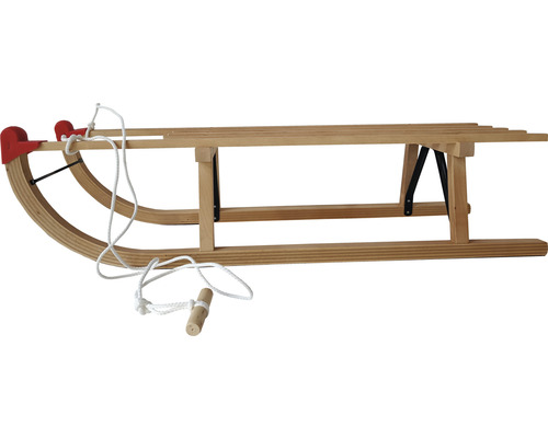 Holzschlitten mit Zugseil