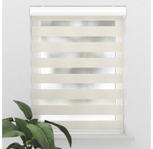 Beige Doppelrollo am Fenster