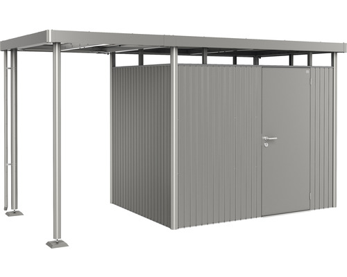Seitendach Biohort für Gartenhaus HighLine 2 Gr. S 150 x 195 cm quarzgrau-metallic Geräteschuppen mit Überdachung aus Metall