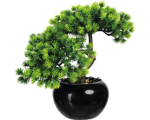 Kunstpflanze Bonsai Lärche Höhe: 25 cm grün