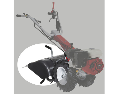 Motorhacke mit Fräse und Bedienhebel