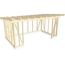 Holzrahmenkonstruktion für ein Bauprojekt