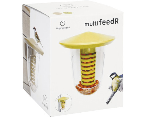 SingingFriend Multi Feed R Vogelfutterspender in Produktverpackung