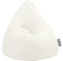 Weißer Sitzsack in Dreiecksform