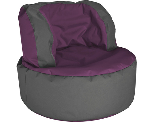 Sitzsessel Outdoor Sitting Point Bebop Scuba ca. 210 Liter aubergine/grau 85x65 cm Sitzsack Sessel mit Rückenlehne