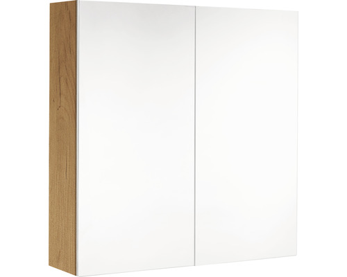 Spiegelschrank Allibert LOOK 60 x 18 x 65 cm eiche halifax 2 IP 44 (fremdkörper- und spritzwassergeschützt)