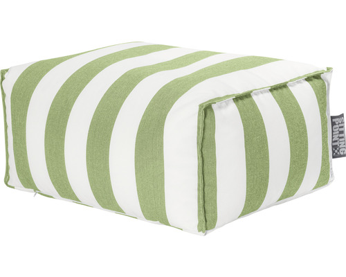 Sitzhocker Outdoor Sitting Point Roll Santorin ca. 100 Liter grün/weiß 55x65x35 cm Gest Streifen Sitzhocker
