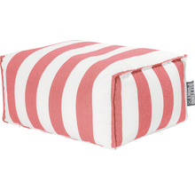 Quadratischer Sitzpouf mit Streifenmuster