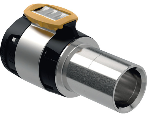 GEBERIT FlowFit Übergang auf Mapress 50 x 42 mm mit Einschubende edelstahl 620256001 Pressfitting aus Metall