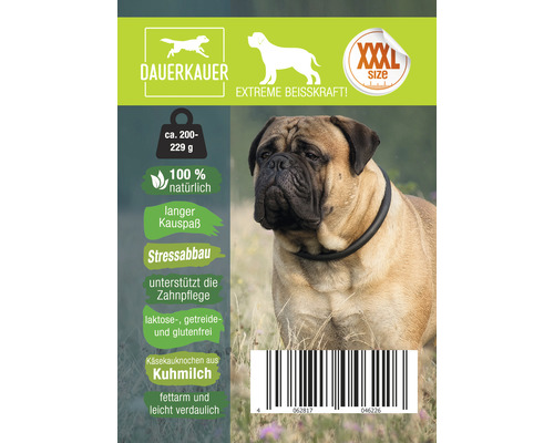 DauerKau Knochen aus Kuhmilch für Hunde, XXXL Größe