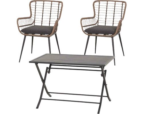 Gartenmöbelset Siena Garden 2 Sitzer bestehend aus 2 HORNBACH