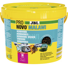 JBL Pro Novo Malawi Fischfutter für Pflanzenfresser in gelbem Eimer