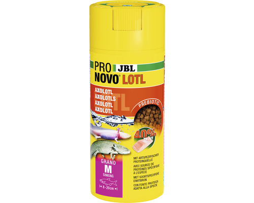 Granulatfutter JBL PRONOVO LOTL GRANO M 250 ml CLick Axolotl JBL Pro Novo Lotl Axolotl Futter Dose