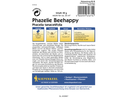 Packung Phazelie Beehappy Saatgut