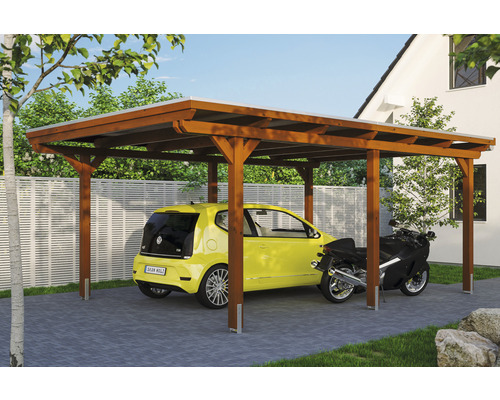 Doppelcarport SKAN HOLZ Emsland inkl. Pfostenanker 613 x | HORNBACH